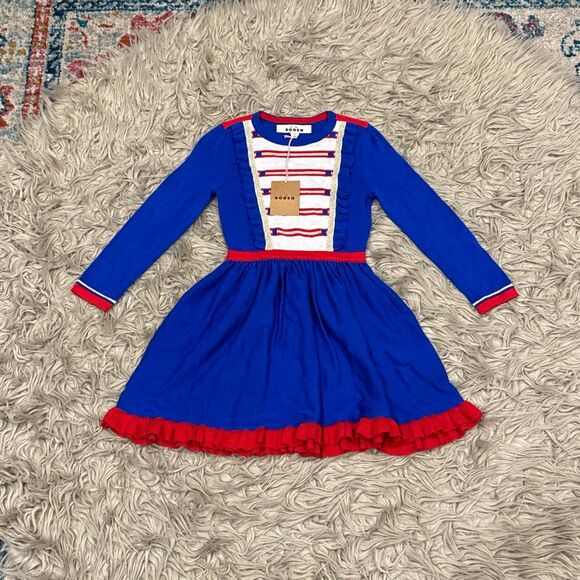 NWT Mini Boden Nutcracker holiday sweater dress size 5-6 - Picture 1 of 5